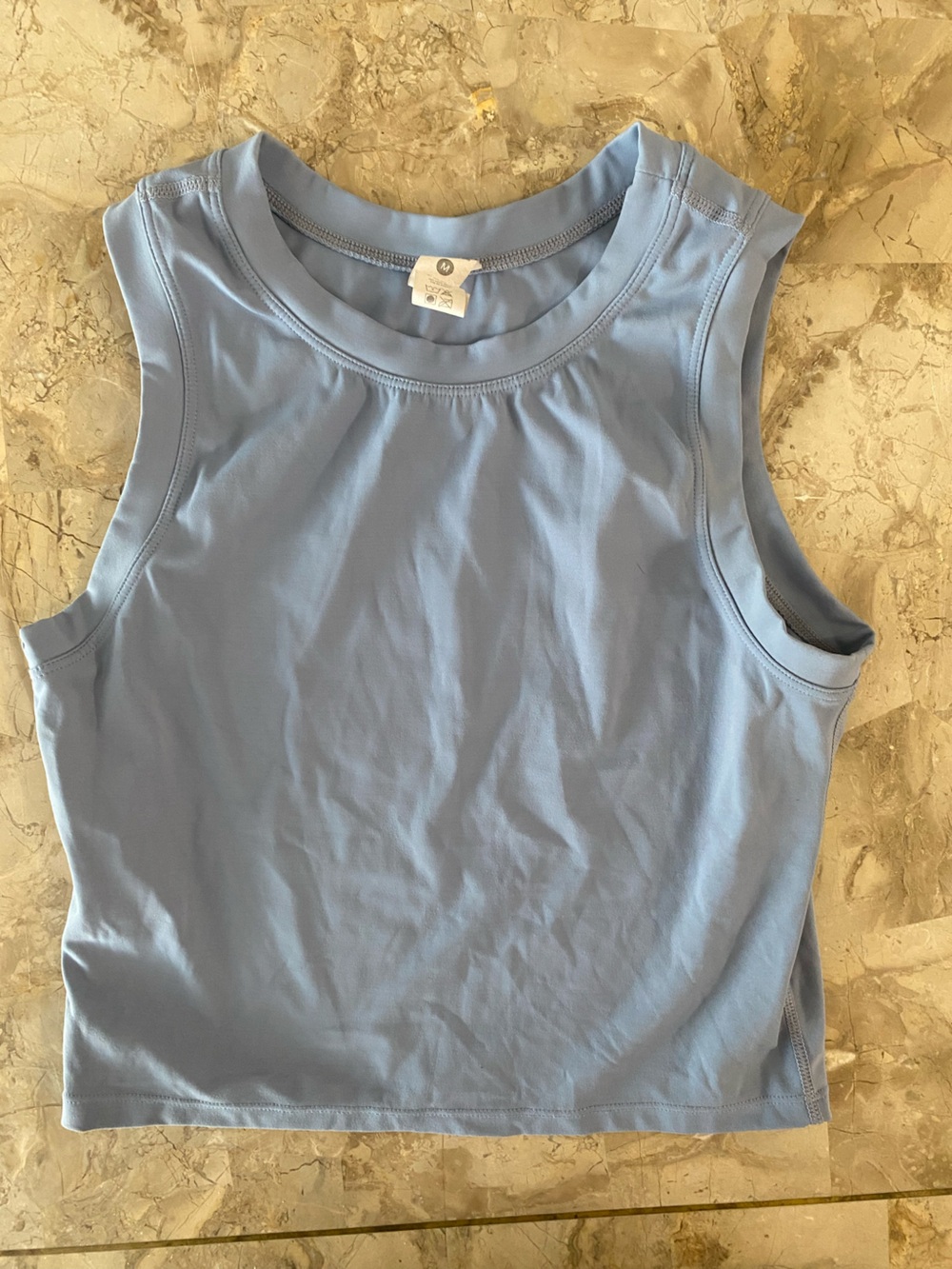 PARAGON Sky Blue Sleeveless Cropped Tank
